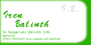 iren balinth business card